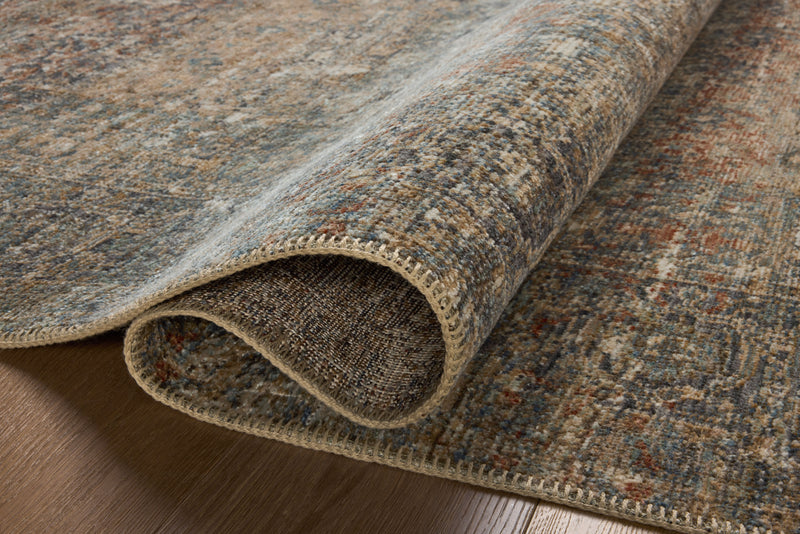 Loloi Heritage Midnight / Multi 2'-0" x 3'-0" Accent Rug Blue Accent Power-Loomed Polypropylene/Polyester/Wool