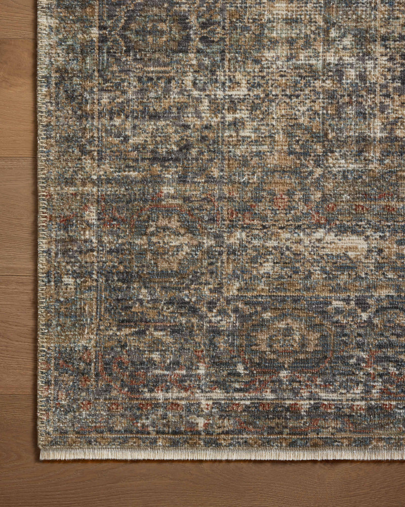 Loloi Heritage Midnight / Multi 2'-0" x 3'-0" Accent Rug Blue Accent Power-Loomed Polypropylene/Polyester/Wool