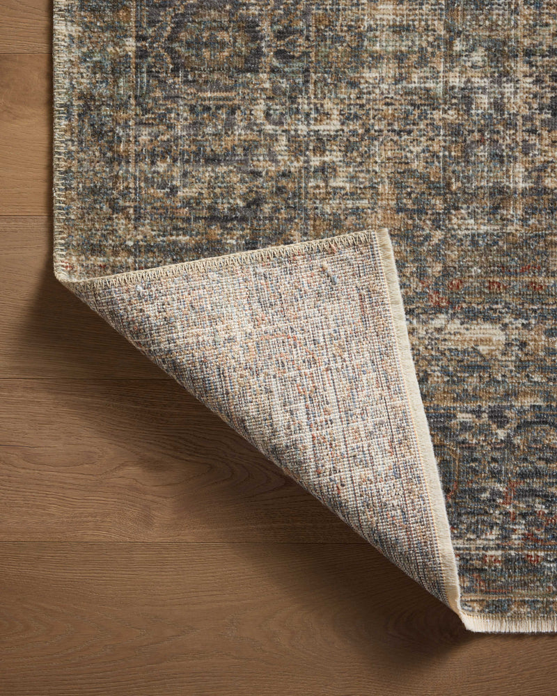 Loloi Heritage Midnight / Multi 2'-0" x 3'-0" Accent Rug Blue Accent Power-Loomed Polypropylene/Polyester/Wool