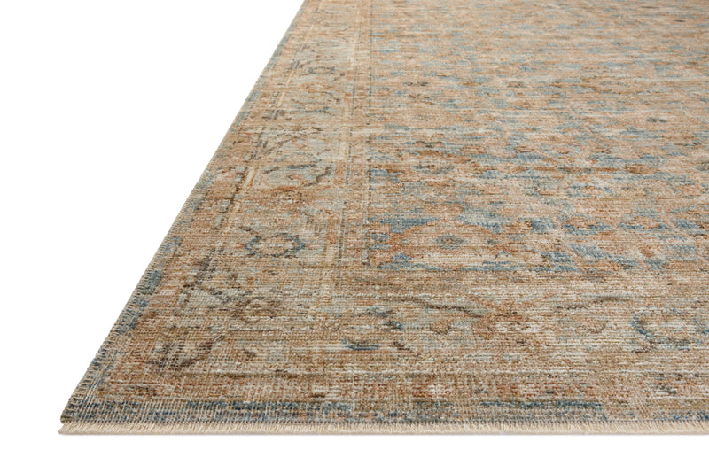 Loloi Heritage Ocean / Sand 2'-0" x 3'-0" Accent Rug Blue Accent Power-Loomed Polypropylene/Polyester/Wool