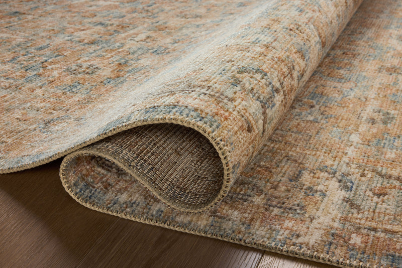 Loloi Heritage Ocean / Sand 2'-0" x 3'-0" Accent Rug Blue Accent Power-Loomed Polypropylene/Polyester/Wool