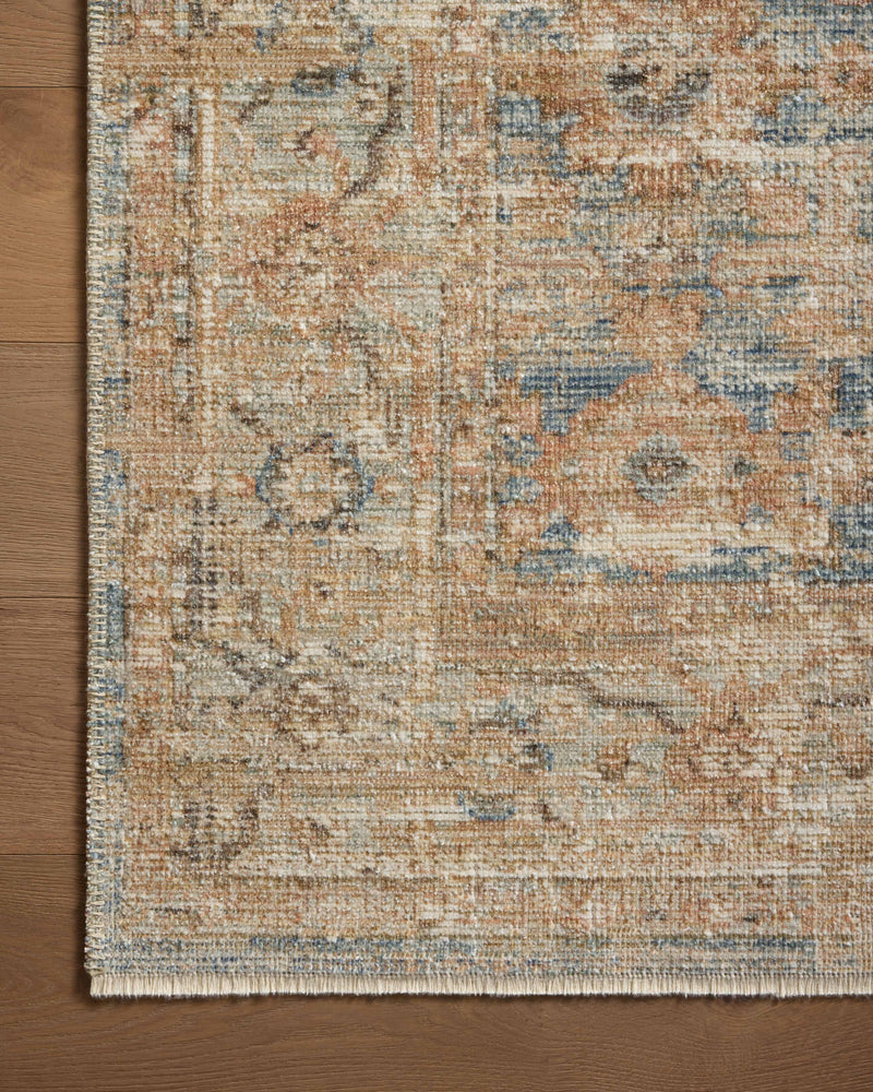 Loloi Heritage Ocean / Sand 2'-0" x 3'-0" Accent Rug Blue Accent Power-Loomed Polypropylene/Polyester/Wool