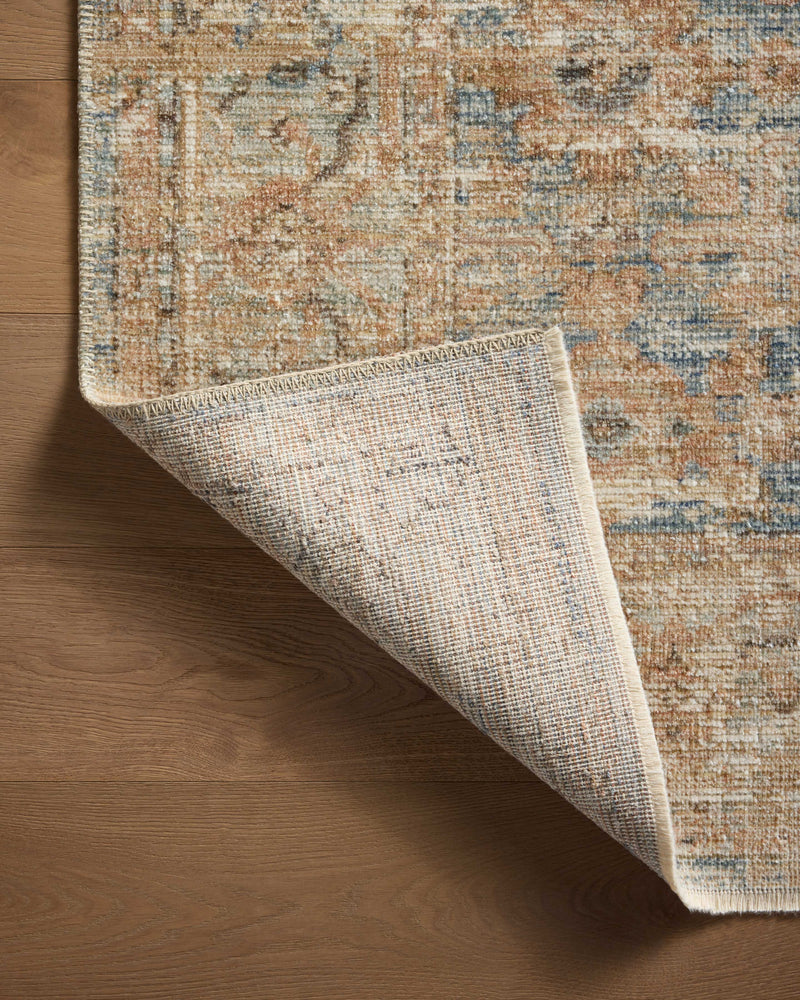 Loloi Heritage Ocean / Sand 2'-0" x 3'-0" Accent Rug Blue Accent Power-Loomed Polypropylene/Polyester/Wool