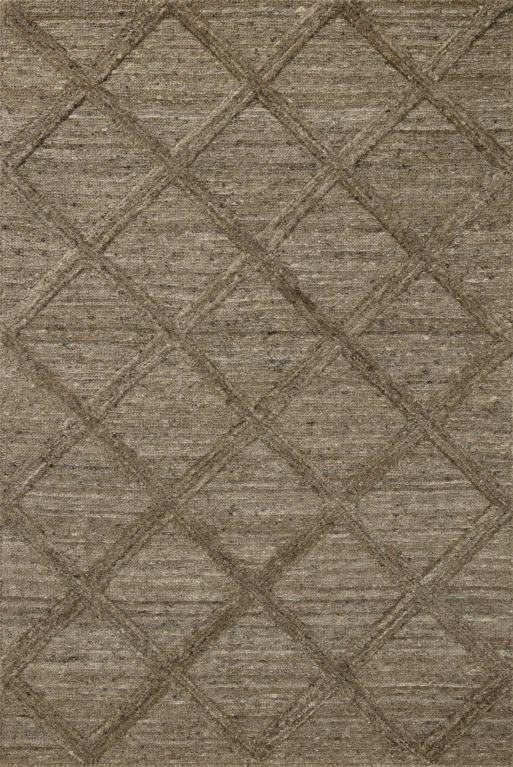 Magnolia Home by Joanna Gaines x Loloi Hunter Rug in Khaki Beige Accent Hand-Tufted Wool