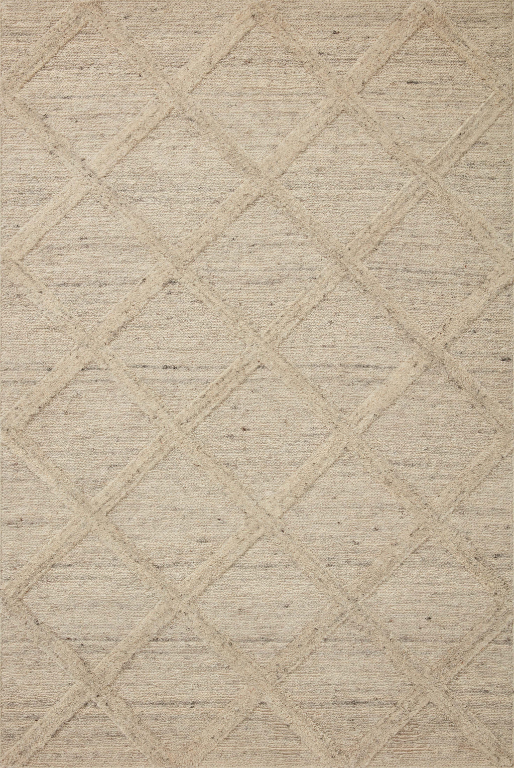 Magnolia Home by Joanna Gaines x Loloi Hunter Rug in Oatmeal Beige Accent Hand-Tufted Wool
