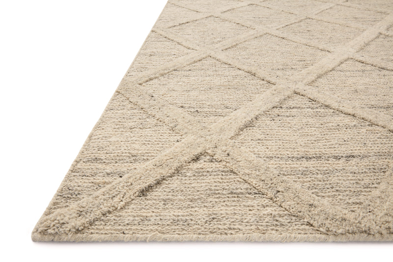 Magnolia Home by Joanna Gaines x Loloi Hunter Rug in Oatmeal Beige Accent Hand-Tufted Wool