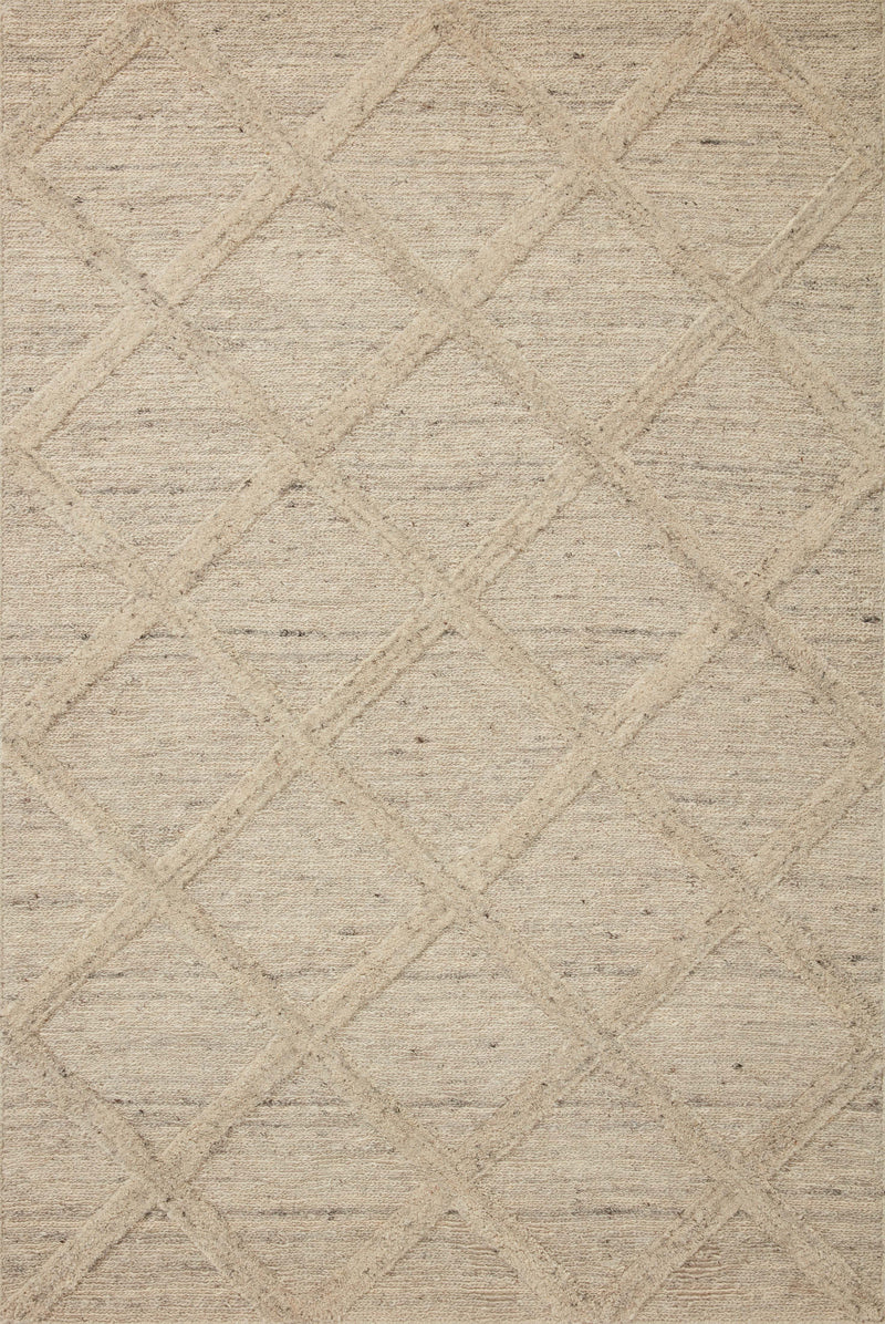 Magnolia Home by Joanna Gaines x Loloi Hunter Rug in Oatmeal Beige Accent Hand-Tufted Wool