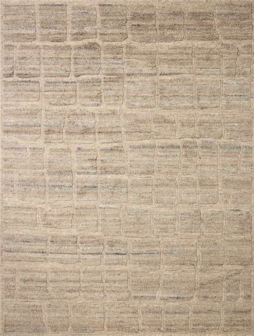 Loloi Hughes Dove 18" x 18" Sample Rug Brown sample Hand-Knotted Wool