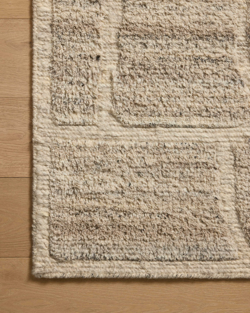 Loloi Hughes Dove 18" x 18" Sample Rug Brown sample Hand-Knotted Wool