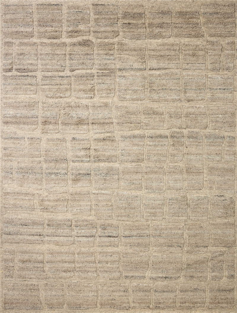 Loloi Hughes Dove 18" x 18" Sample Rug Brown sample Hand-Knotted Wool