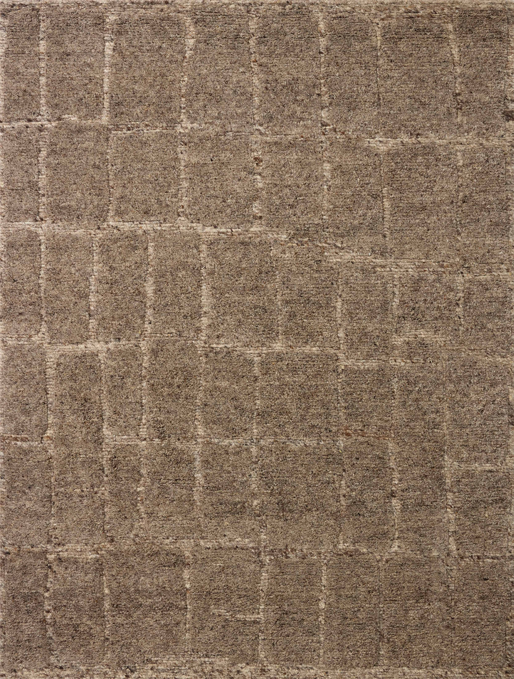 Loloi Hughes Taupe 18" x 18" Sample Rug Beige sample Hand-Knotted Wool