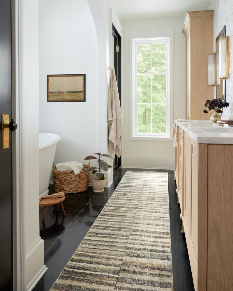 Chris Loves Julia x LoloiHumphrey Natural / Moss 2' x 3'-6" Rectangle Accent Rug Beige Accent Power-Loomed Polyester