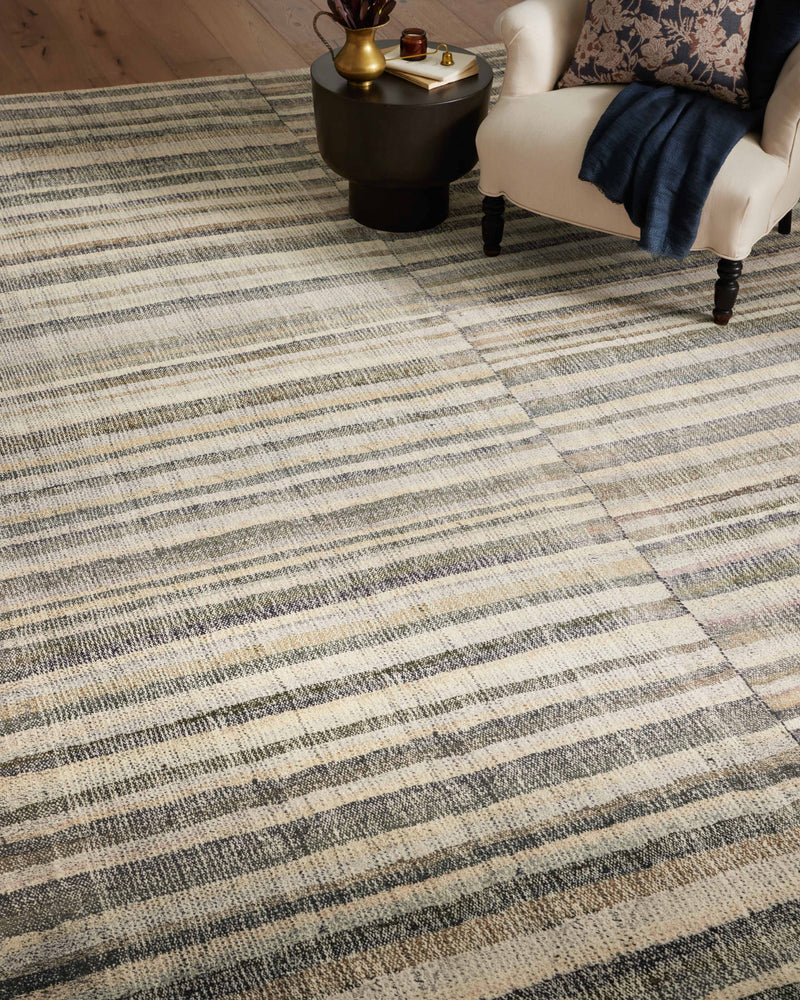 Chris Loves Julia x LoloiHumphrey Natural / Moss 2' x 3'-6" Rectangle Accent Rug Beige Accent Power-Loomed Polyester