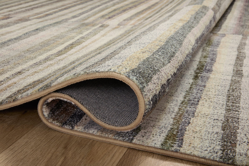 Chris Loves Julia x LoloiHumphrey Natural / Moss 2' x 3'-6" Rectangle Accent Rug Beige Accent Power-Loomed Polyester