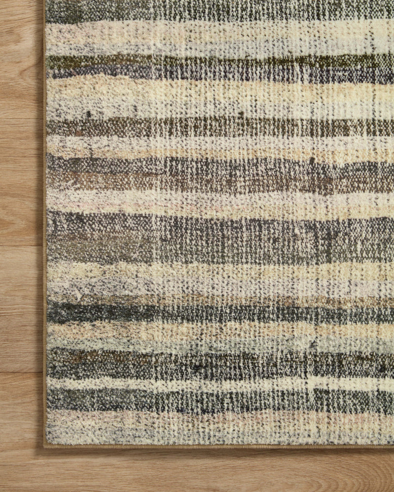Chris Loves Julia x LoloiHumphrey Natural / Moss 2' x 3'-6" Rectangle Accent Rug Beige Accent Power-Loomed Polyester