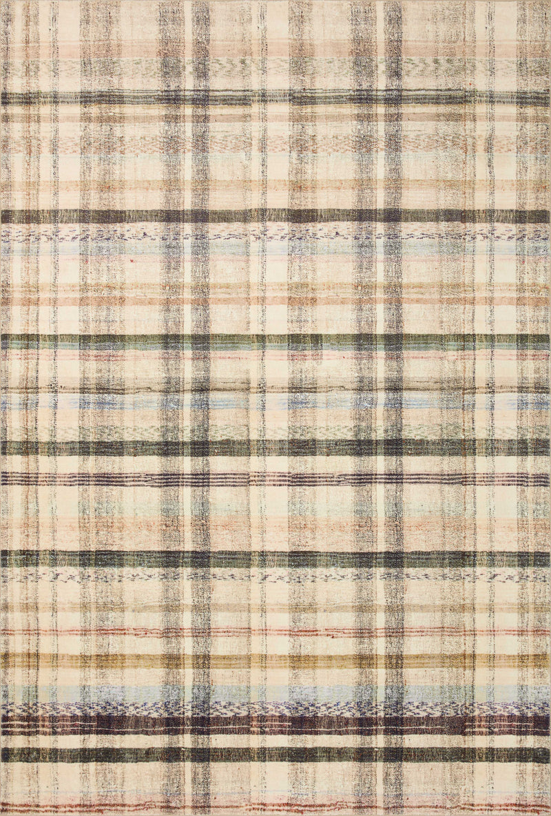 Chris Loves Julia x LoloiHumphrey Ivory / Multi 2' x 3'-6" Rectangle Accent Rug Ivory Accent Power-Loomed Polyester