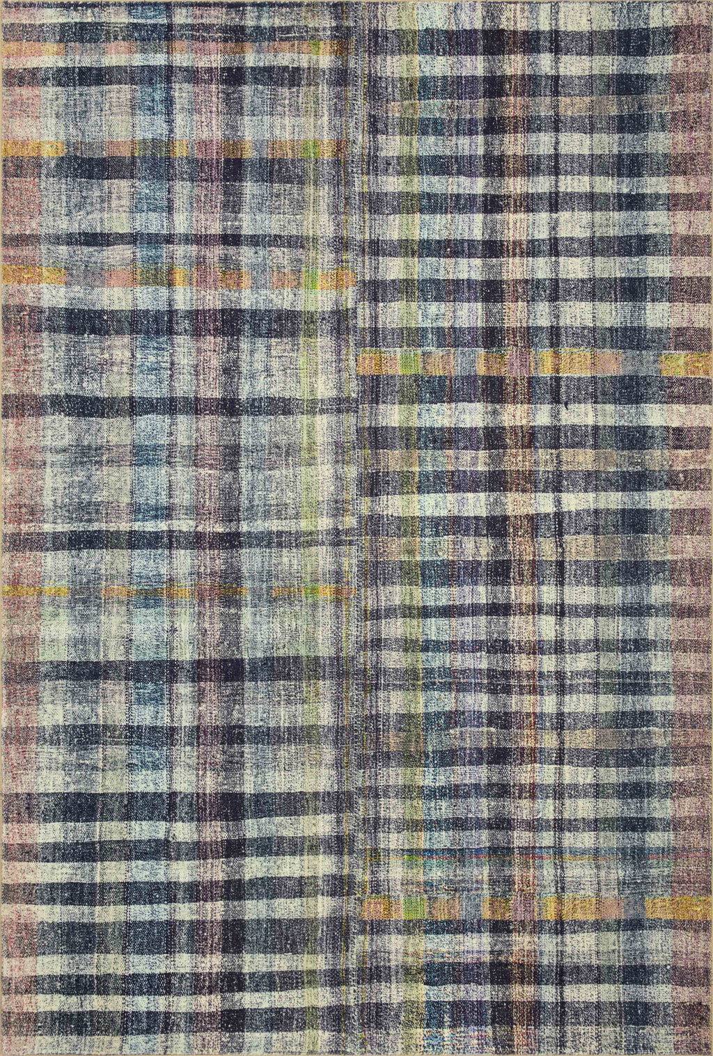 Chris Loves Julia x LoloiHumphrey Plum / Multi 2' x 3'-6" Rectangle Accent Rug Purple Accent Power-Loomed Polyester