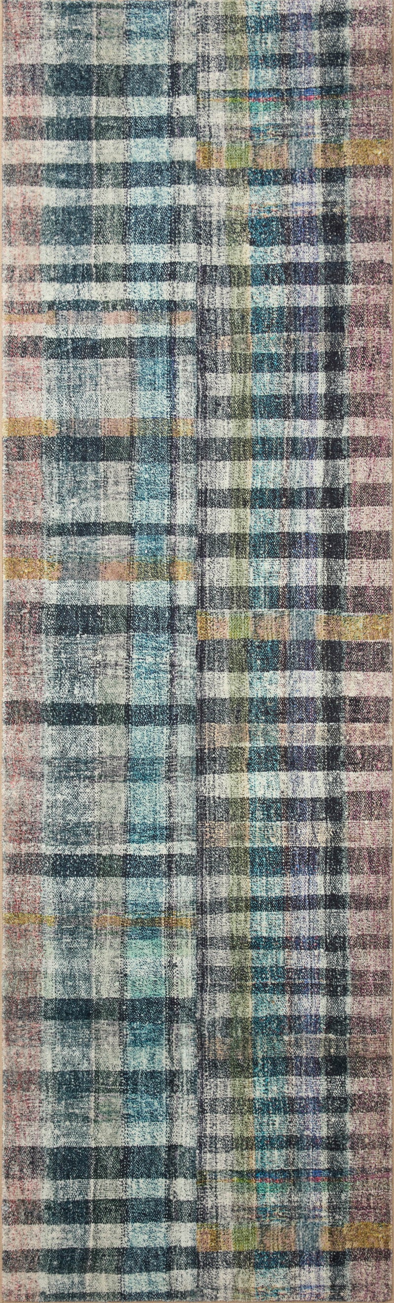 Chris Loves Julia x LoloiHumphrey Plum / Multi 2' x 3'-6" Rectangle Accent Rug Purple Accent Power-Loomed Polyester