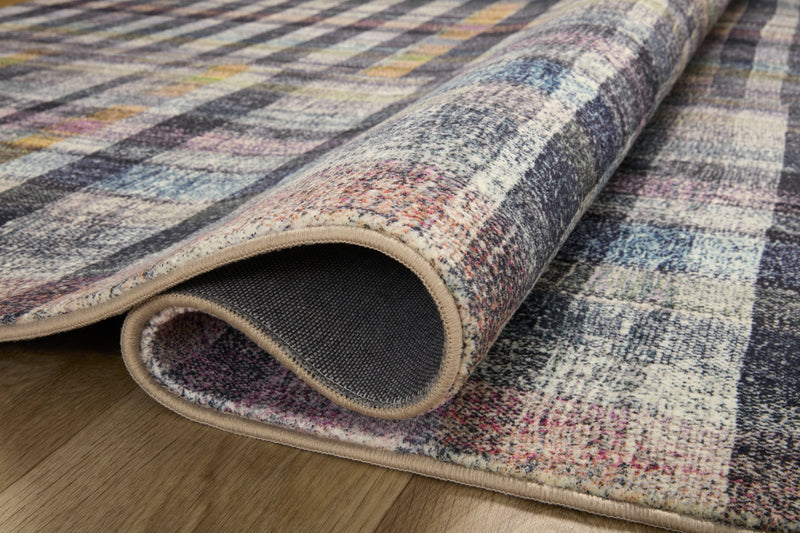 Chris Loves Julia x LoloiHumphrey Plum / Multi 2' x 3'-6" Rectangle Accent Rug Purple Accent Power-Loomed Polyester