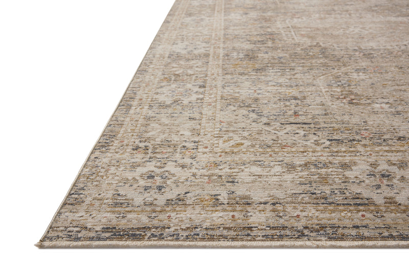 Chris Loves Julia x Loloi Ida Taupe / Multi 2'-3" x 3'-10" Accent Rug Beige Accent Power-Loomed Polyester