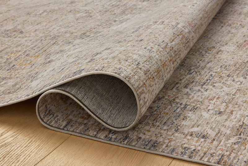 Chris Loves Julia x Loloi Ida Taupe / Multi 2'-3" x 3'-10" Accent Rug Beige Accent Power-Loomed Polyester