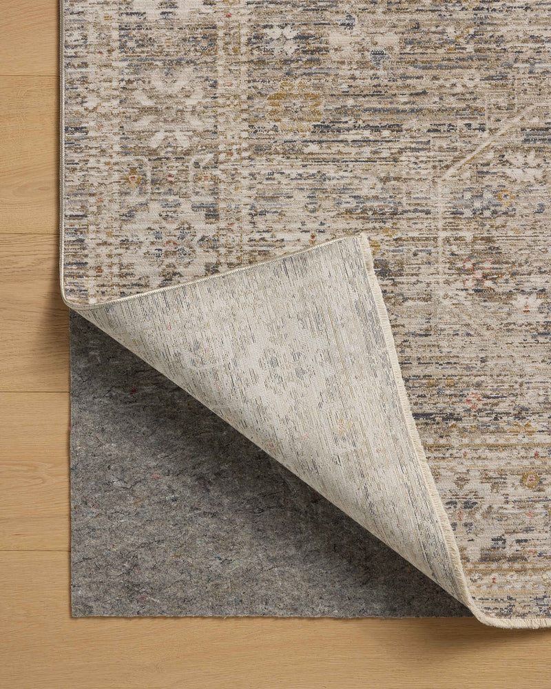 Chris Loves Julia x Loloi Ida Taupe / Multi 2'-3" x 3'-10" Accent Rug Beige Accent Power-Loomed Polyester