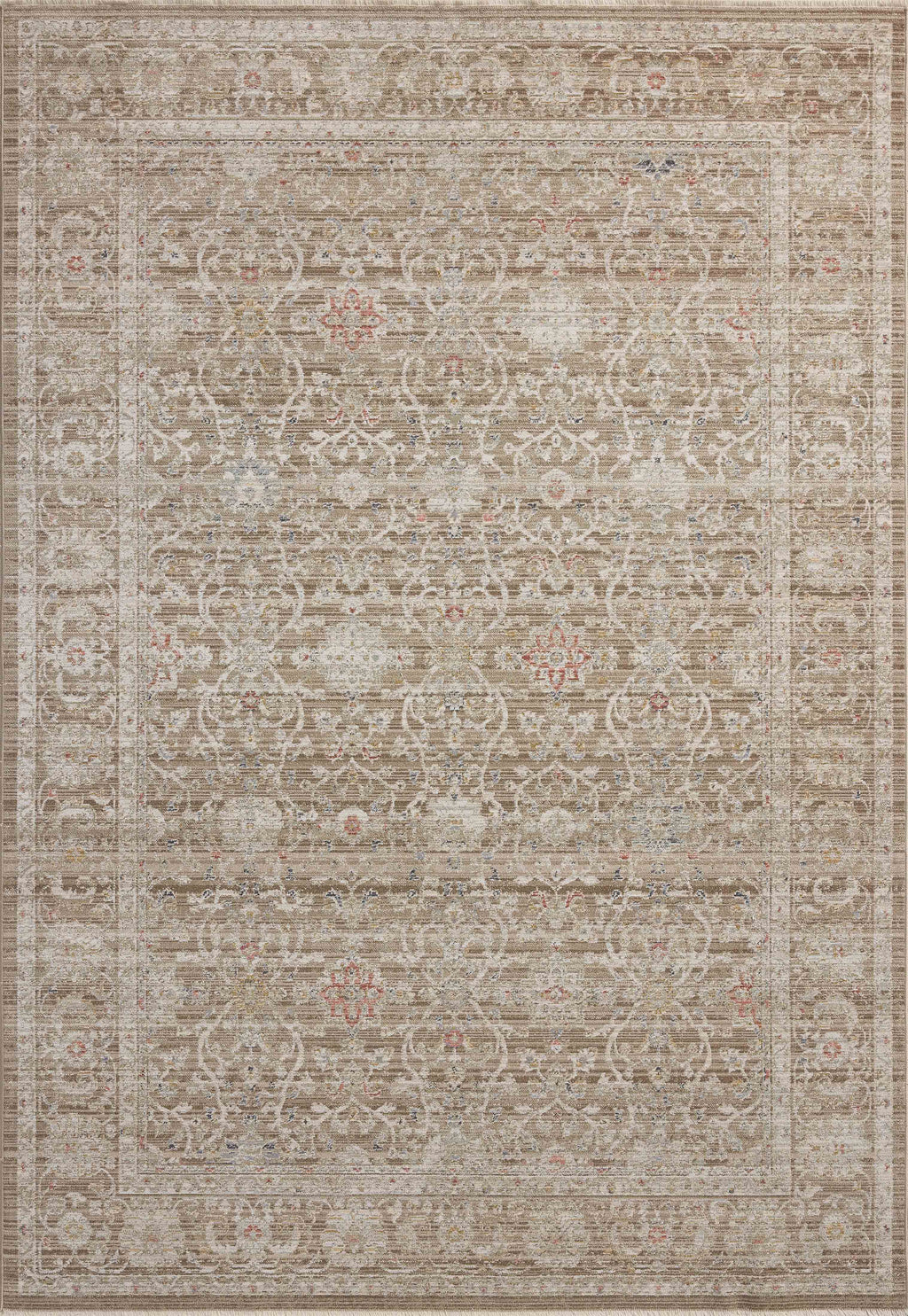 Chris Loves Julia x Loloi Ida Bark / Multi 2'-3" x 3'-10" Accent Rug Beige Accent Power-Loomed Polyester