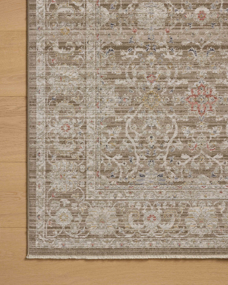 Chris Loves Julia x Loloi Ida Bark / Multi 2'-3" x 3'-10" Accent Rug Beige Accent Power-Loomed Polyester