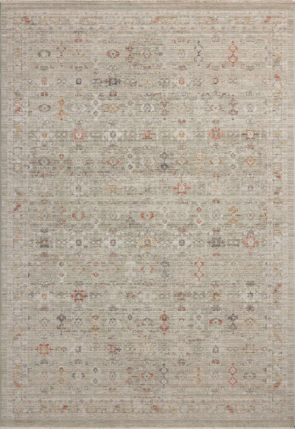 Chris Loves Julia x Loloi Ida Spa / Multi 2'-3" x 3'-10" Accent Rug Blue Accent Power-Loomed Polyester