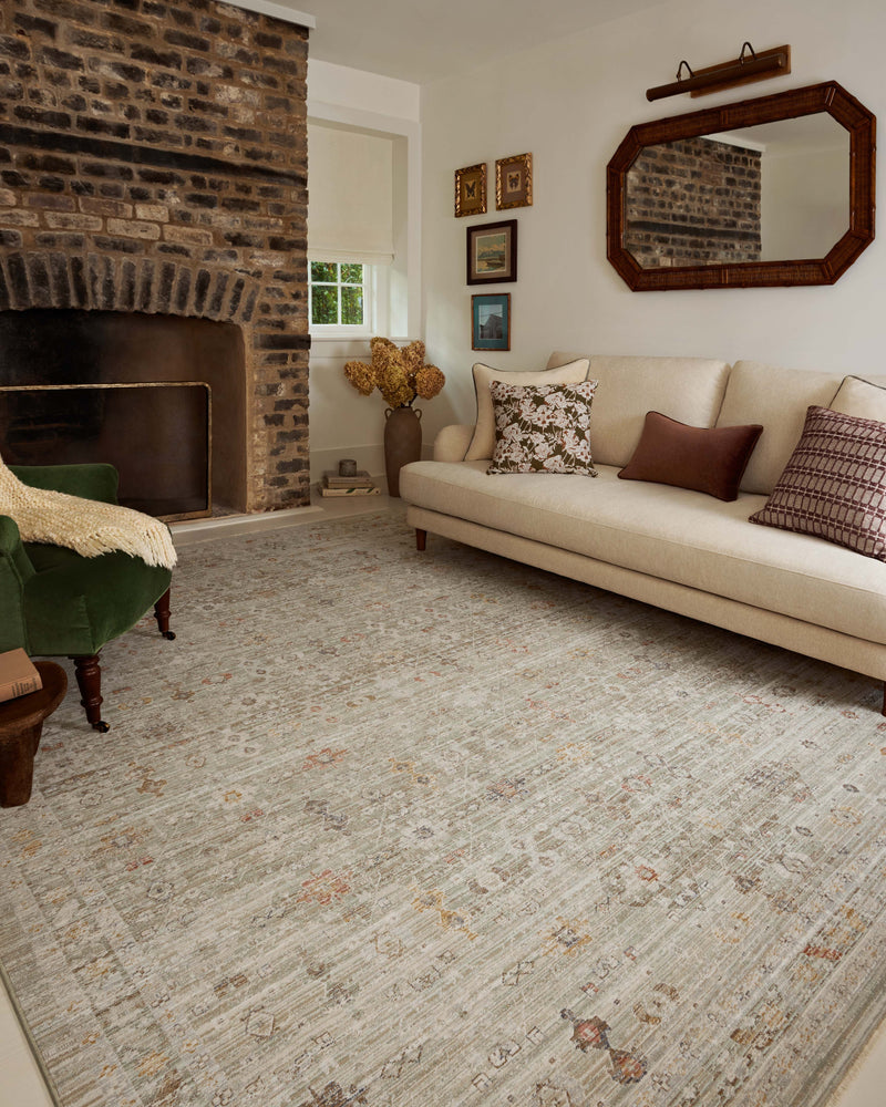 Chris Loves Julia x Loloi Ida Spa / Multi 2'-3" x 3'-10" Accent Rug Blue Accent Power-Loomed Polyester