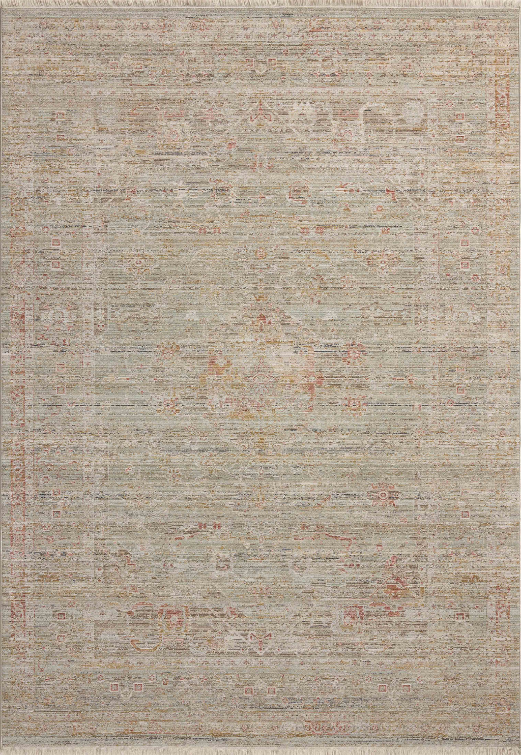 Chris Loves Julia x Loloi Ida Spa / Sunrise 2'-3" x 3'-10" Accent Rug Blue Accent Power-Loomed Polyester