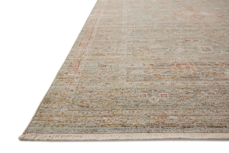Chris Loves Julia x Loloi Ida Spa / Sunrise 2'-3" x 3'-10" Accent Rug Blue Accent Power-Loomed Polyester