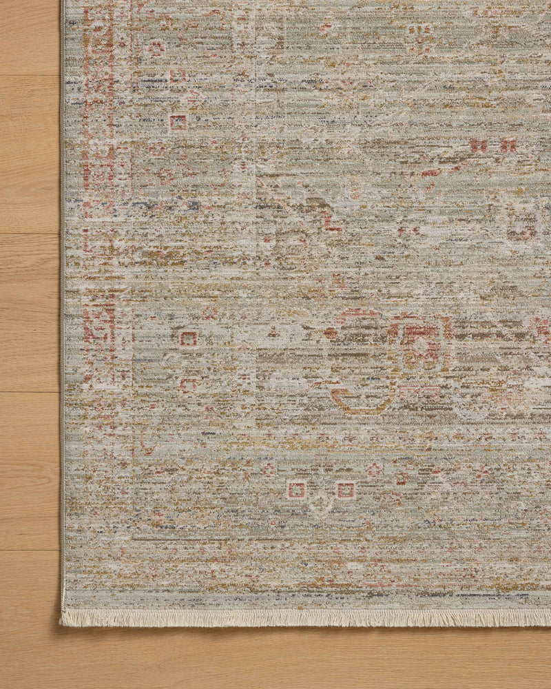 Chris Loves Julia x Loloi Ida Spa / Sunrise 2'-3" x 3'-10" Accent Rug Blue Accent Power-Loomed Polyester