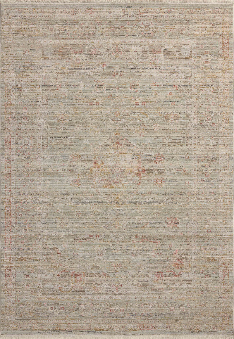 Chris Loves Julia x Loloi Ida Spa / Sunrise 2'-3" x 3'-10" Accent Rug Blue Accent Power-Loomed Polyester
