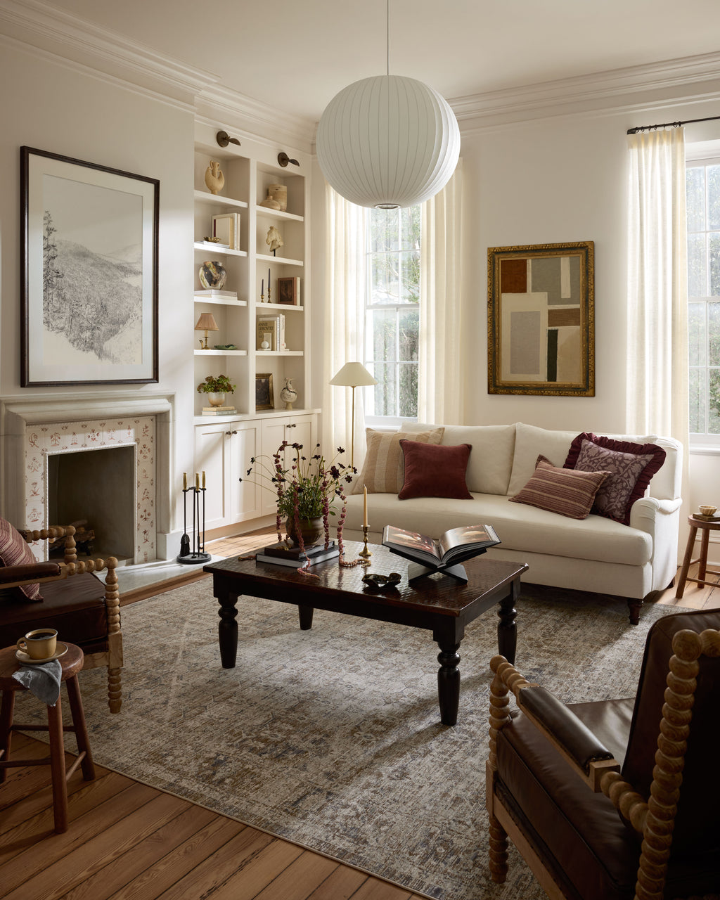 Chris Loves Julia x Loloi Ida Slate / Natural 2'-3" x 3'-10" Accent Rug Gray Accent Power-Loomed Polyester
