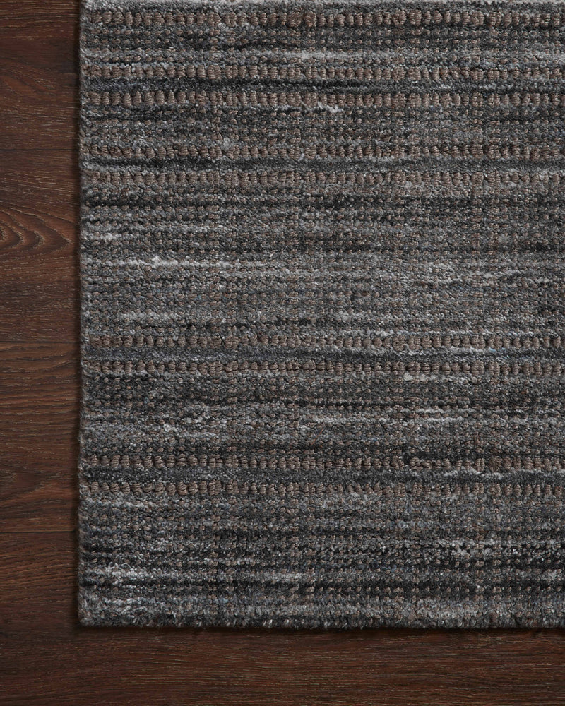 Loloi Jamie Graphite / Charcoal 2'-0" x 3'-0" Accent Rug Gray Accent Hand-Loomed Jute/Polyester