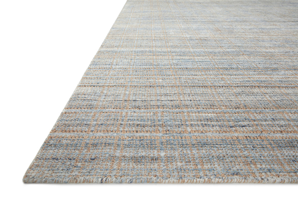 Loloi Jamie Natural / Sky 2'-0" x 3'-0" Accent Rug Beige Accent Hand-Loomed Jute/Polyester