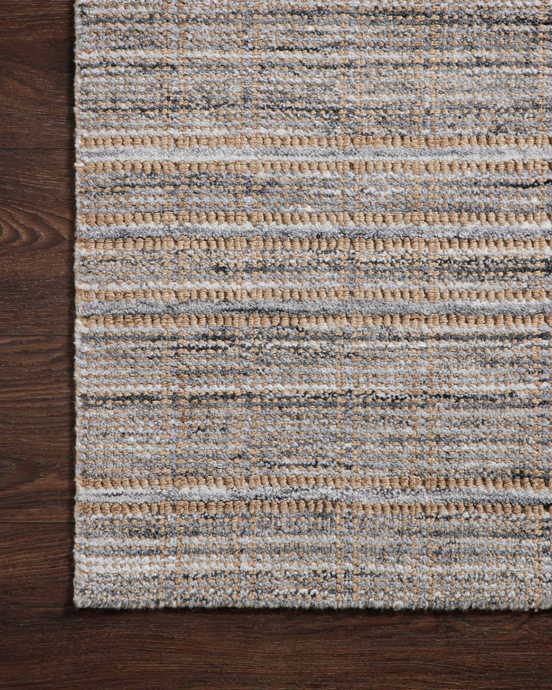 Loloi Jamie Natural / Slate 2'-0" x 3'-0" Accent Rug Beige Accent Hand-Loomed Jute/Polyester