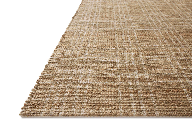 Chris Loves Julia x Loloi Judy Natural / Cream 2'-3" x 3'-9" Accent Rug Beige Accent Hand-Woven Jute/Cotton