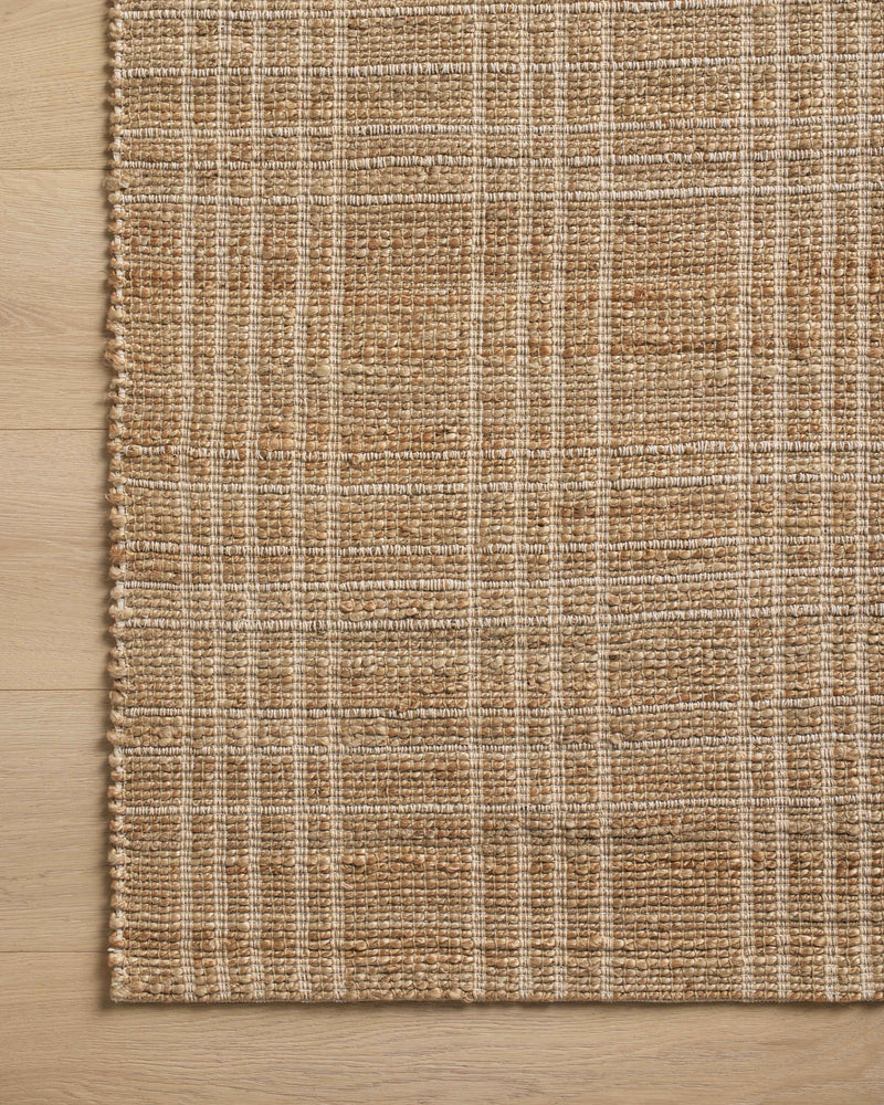 Chris Loves Julia x Loloi Judy Natural / Cream 2'-3" x 3'-9" Accent Rug Beige Accent Hand-Woven Jute/Cotton