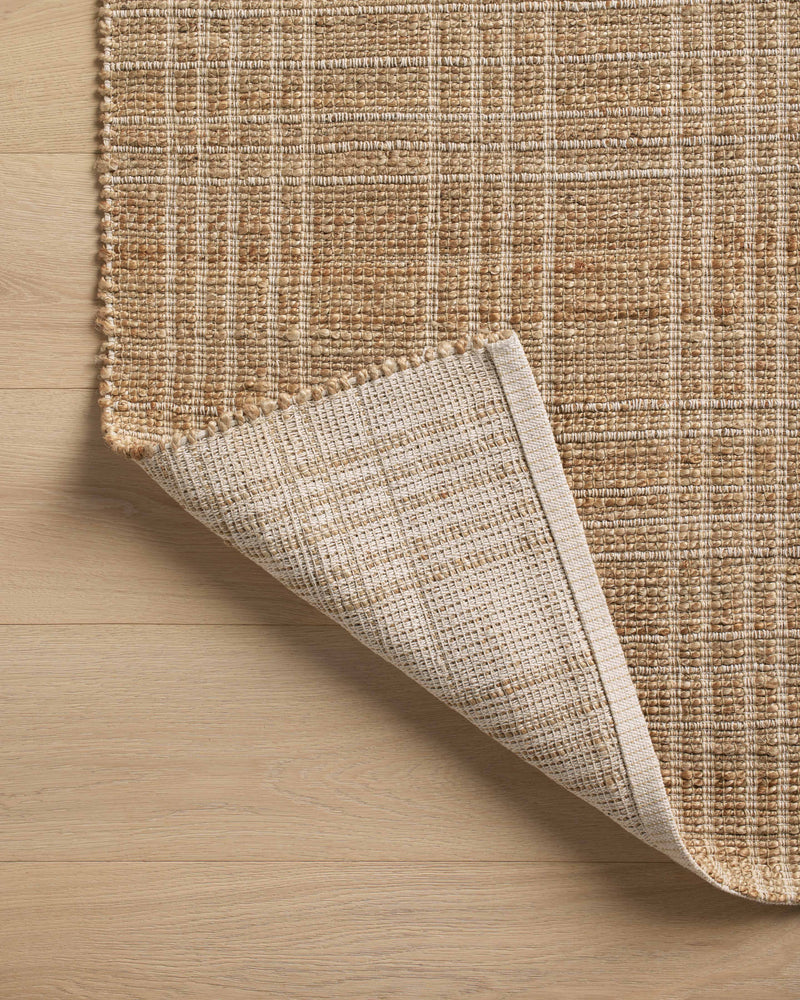Chris Loves Julia x Loloi Judy Natural / Cream 2'-3" x 3'-9" Accent Rug Beige Accent Hand-Woven Jute/Cotton