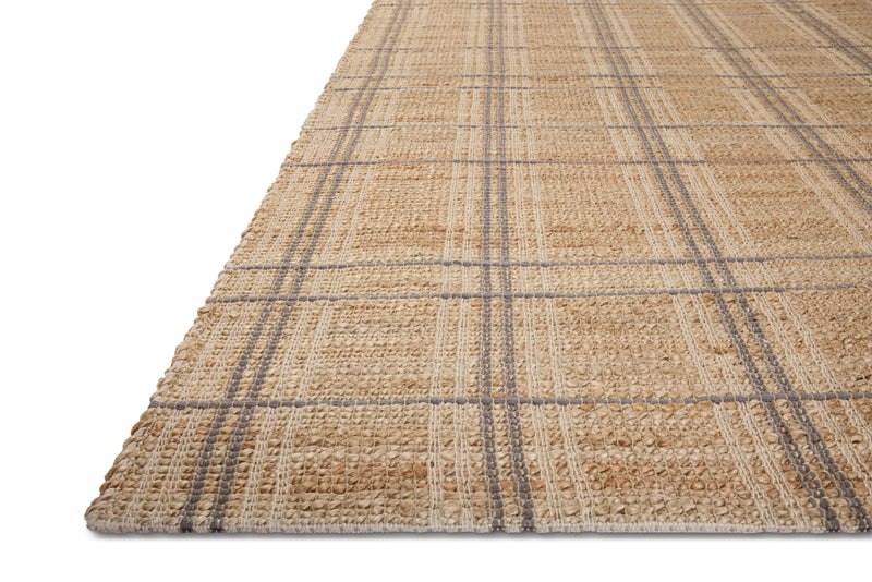 Chris Loves Julia x Loloi Judy Natural / Stone 2'-3" x 3'-9" Accent Rug Beige Accent Hand-Woven Jute/Cotton