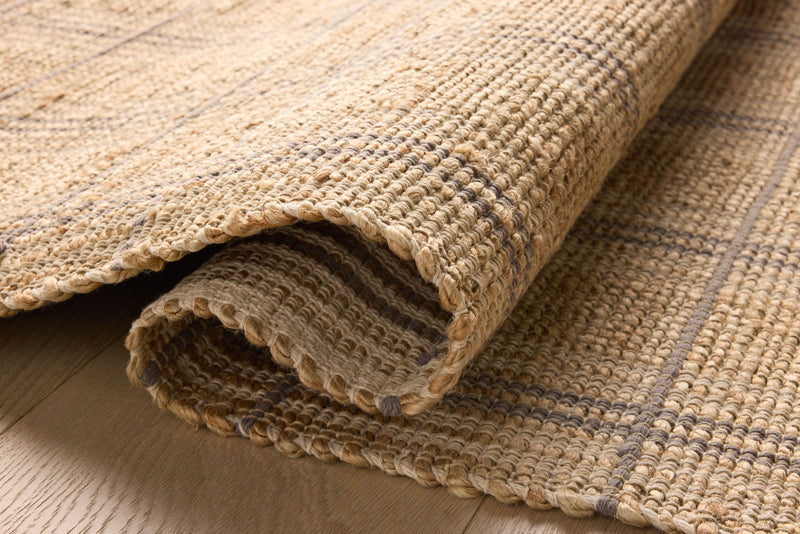 Chris Loves Julia x Loloi Judy Natural / Stone 2'-3" x 3'-9" Accent Rug Beige Accent Hand-Woven Jute/Cotton