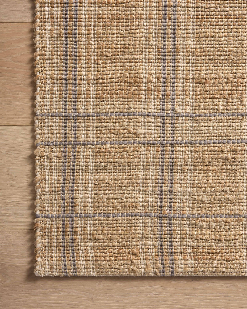 Chris Loves Julia x Loloi Judy Natural / Stone 2'-3" x 3'-9" Accent Rug Beige Accent Hand-Woven Jute/Cotton