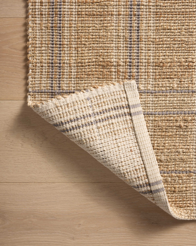 Chris Loves Julia x Loloi Judy Natural / Stone 2'-3" x 3'-9" Accent Rug Beige Accent Hand-Woven Jute/Cotton