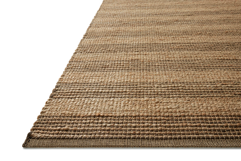 Chris Loves Julia x Loloi Judy Natural / Chocolate 2'-3" x 3'-9" Accent Rug Beige Accent Hand-Woven Jute/Cotton