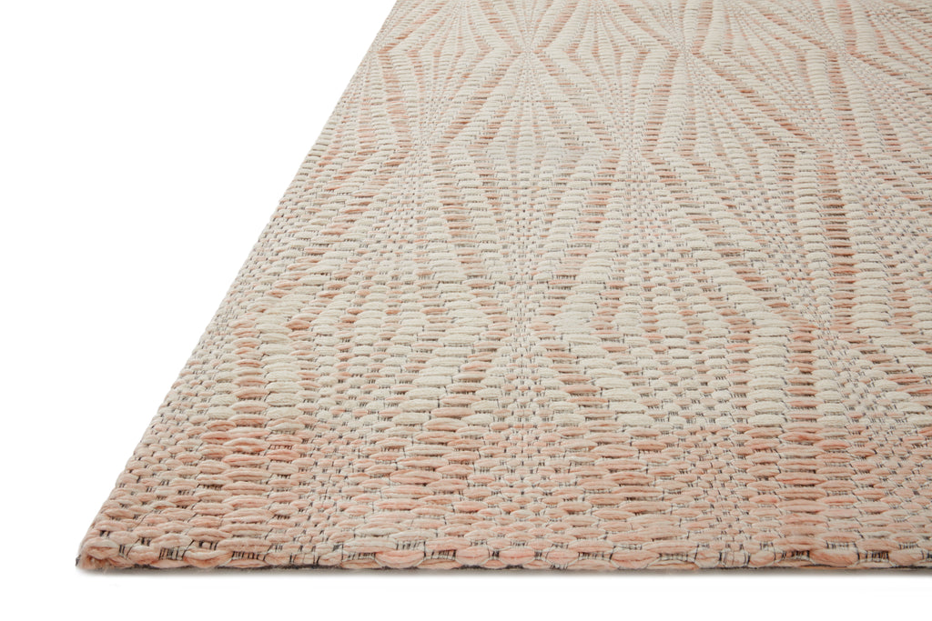 Loloi Kenzie Ivory / Blush 2'-3" x 3'-9" Accent Rug Ivory Accent Hand-Woven Wool/Polyester