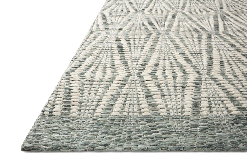 Loloi Kenzie Ivory / Sage 2'-3" x 3'-9" Accent Rug Ivory Accent Hand-Woven Wool/Polyester