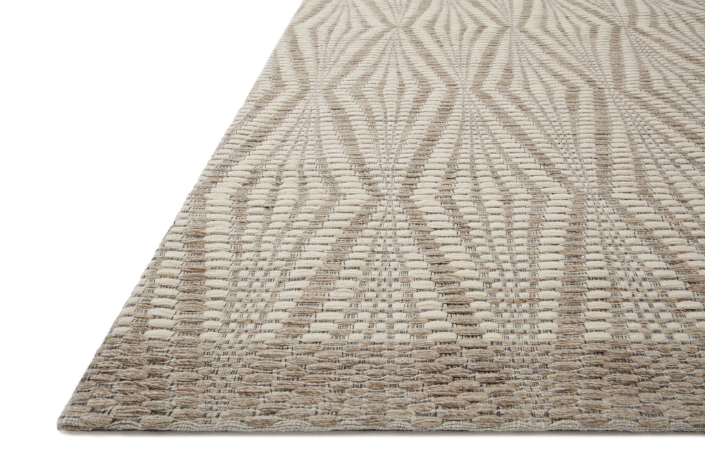 Loloi Kenzie Ivory / Taupe 2'-3" x 3'-9" Accent Rug Ivory Accent Hand-Woven Wool/Polyester