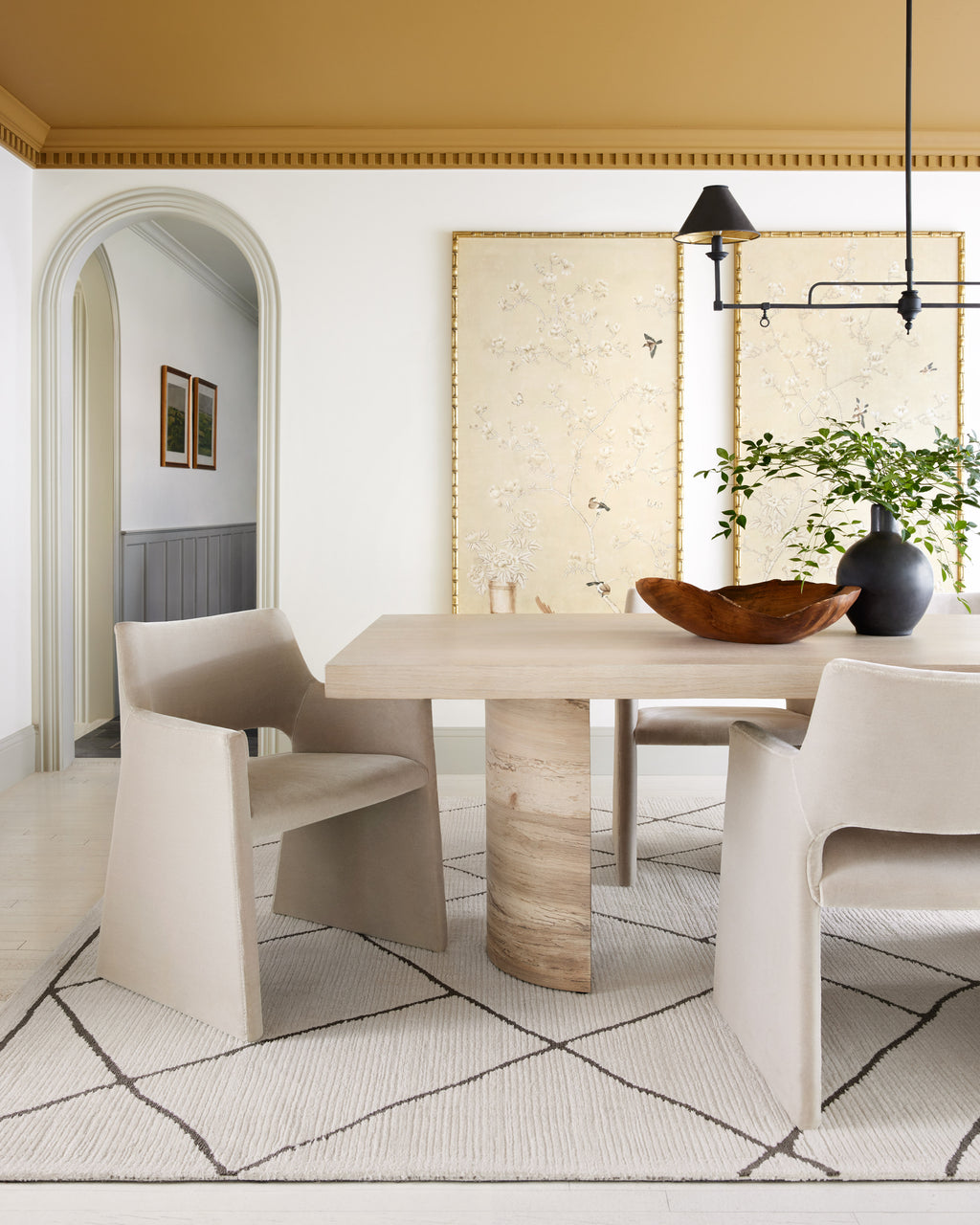 Magnolia Home by Joanna Gaines x Loloi Logan Rug in Ivory / Charcoal Ivory/White Accent Power-Loomed Polyester